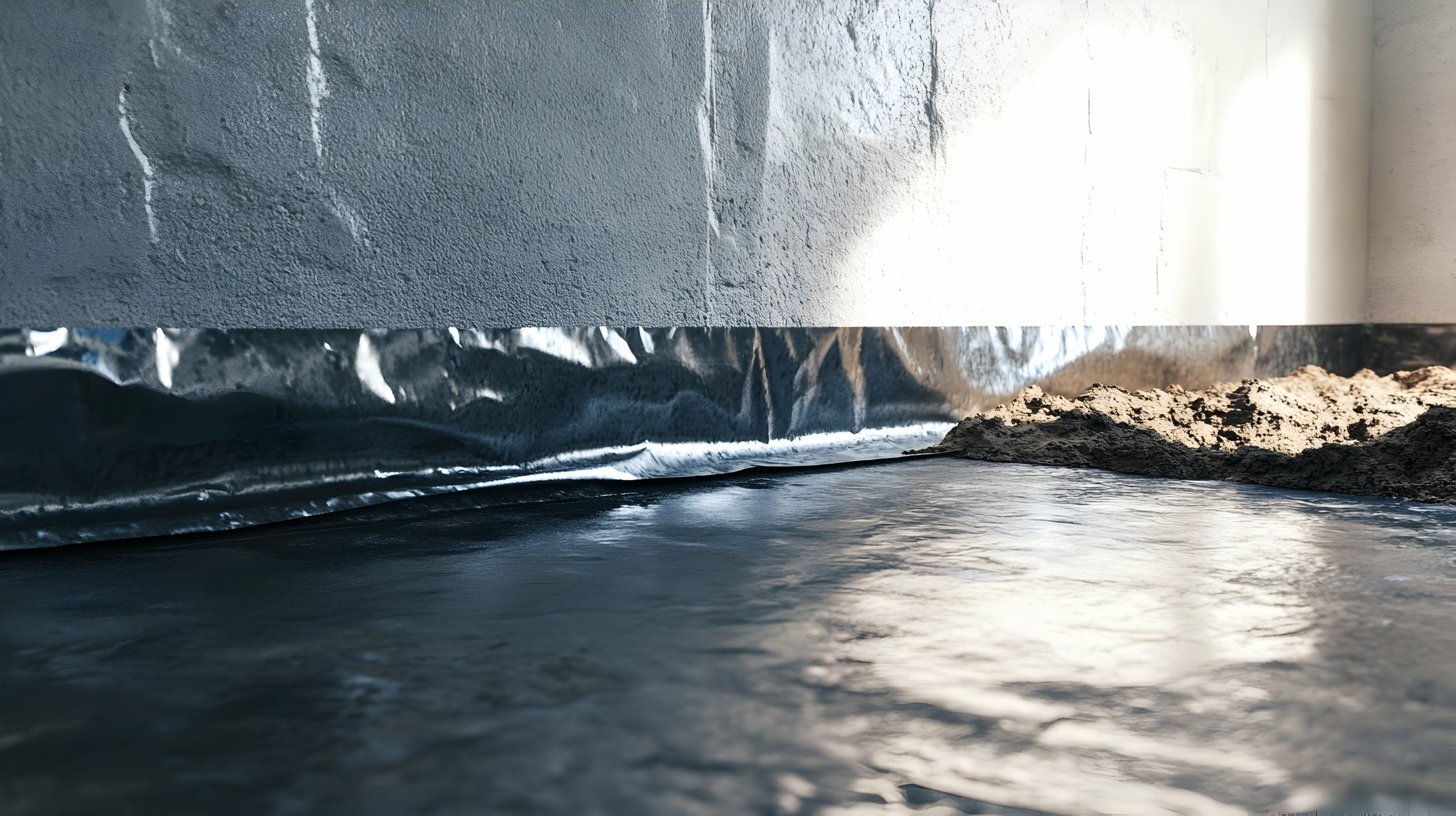 Vapor intrusion in progress in commercial building